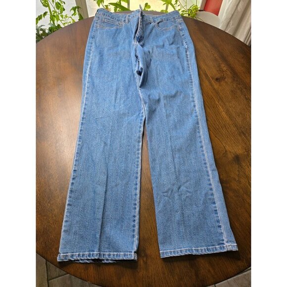 Lee Classic Fit At The Waist Straight Jean Women's Size 18 Medium Blue High Rise - Picture 3 of 11